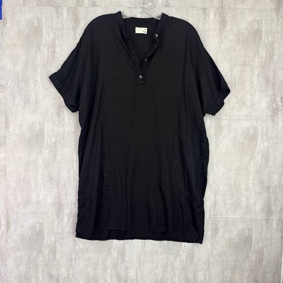 Aritzia Wilfred Free Shirt Dress Women Small Tunic Black Minimalist Boho Pockets - Picture 9 of 9